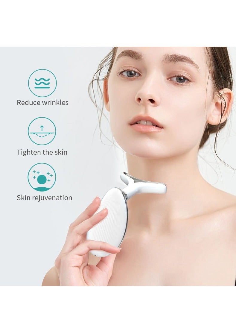 Generic Neck Face Beauty Device 3 Colors LED Photon Therapy Skin Tighten Reduce Double Chin Anti Wrinkle Remove Skin Care Tools  - Image 5