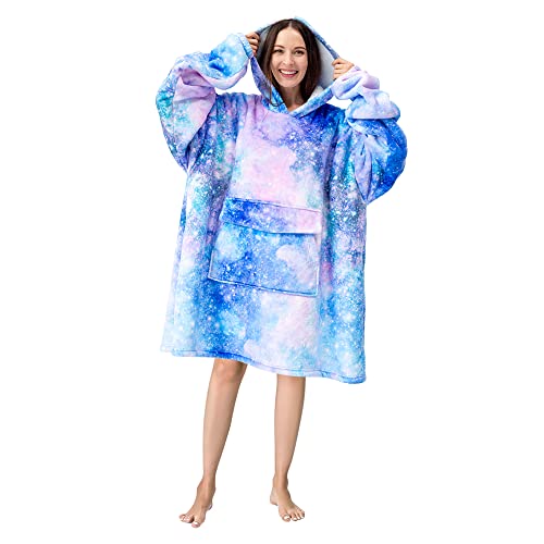 Fiosnow Galaxy Blanket Hoodies for Women and Men Adult Oversize Wearable Blanket Hoodies for Soft and Warm - Image 3