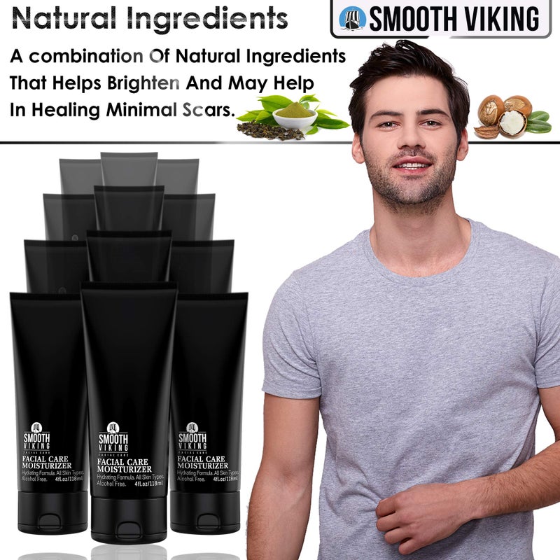 Smooth Viking Beard Care مرطب وجه - لوشن يومي للرجال والنساء (4 أونصات) - مرطب وجه مرطب خالي من الكحول للنساء والرجال - كريم وجه مضاد للشيخوخة للبشرة الجافة والدهنية والحساسة - Image 5