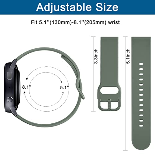 Tobfit 18mm Silicone Watch Strap Compatible for Titan, Timex, Casio, Sonata etc, Quick Release Sport Loop Colorful Strap,Avocado green - Image 4