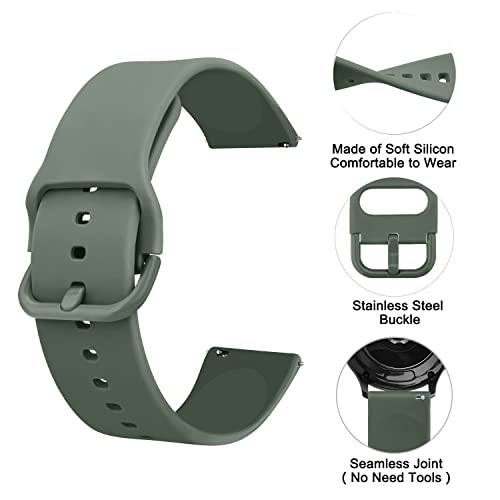 Tobfit 18mm Silicone Watch Strap Compatible for Titan, Timex, Casio, Sonata etc, Quick Release Sport Loop Colorful Strap,Avocado green - Image 2