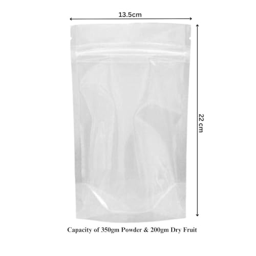 DEERA Clear Ziplock Stand Up Pouch 135x220mm Pack of 100 - Image 2