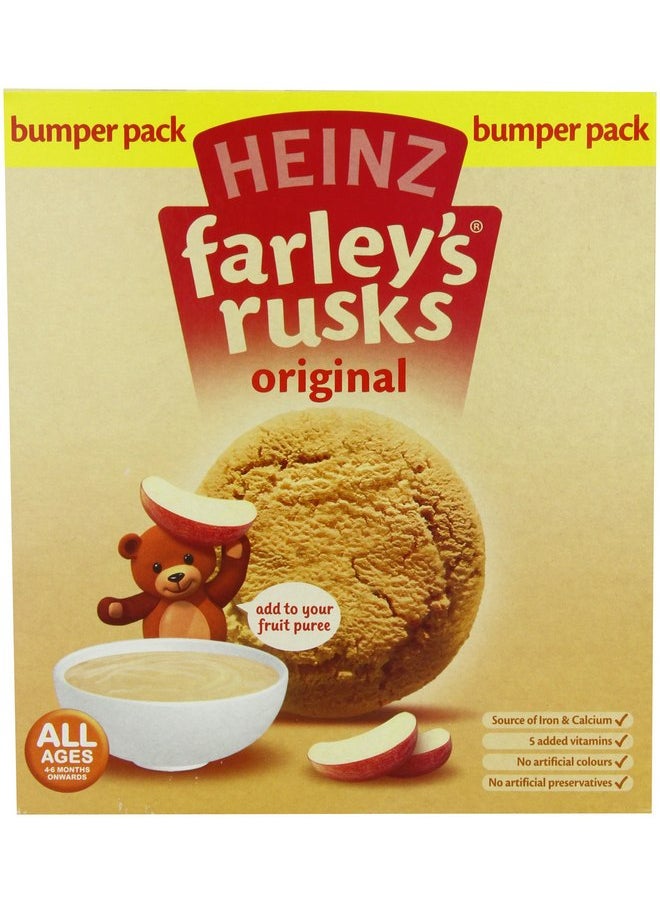 Heinz Heinz Farley's Rusks, Original Flavor, 300g Boxes (Pack of 6) 