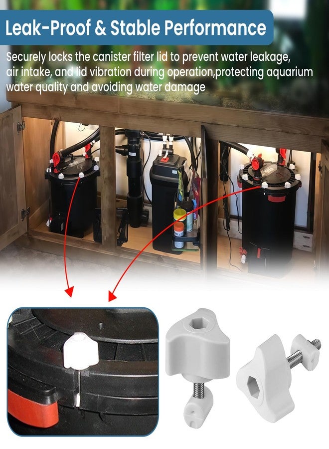 BANLIN 6 Set Lid Fastener Compatible with Fluval FX6/FX4/FX2 Heavy Duty Replacement Canister Filter Fasteners, Durable Replacement Clips Easy Snap-On Installation Leak-Proof - Image 4