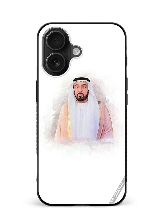 Protective Case Cover For Apple iPhone 16 Plus Sheikh Khalifa Bin Zayed Bin Sultan Al Nahyan Design Multicolour
