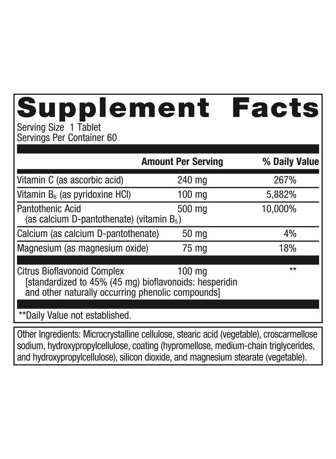 Metagenics Cortico-B5B6 - Supports Adrenal Hormones* - with Vitamin B5, Vitamin B6 & Vitamin C - Energy Support* - Non-GMO & Gluten Free - 60 Tablets - Image 1