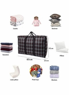 HomarKet 4pcs Extra Large Storage Bags Tote Moving Luggage Bag Large Capacity Clothing Storage Bags Oxford Cloth Waterproof for Travelling College Carrying Dorm Room Essentials Moving Supplies  - Image 3
