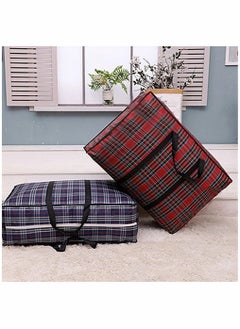 HomarKet 4pcs Extra Large Storage Bags Tote Moving Luggage Bag Large Capacity Clothing Storage Bags Oxford Cloth Waterproof for Travelling College Carrying Dorm Room Essentials Moving Supplies  - Image 2