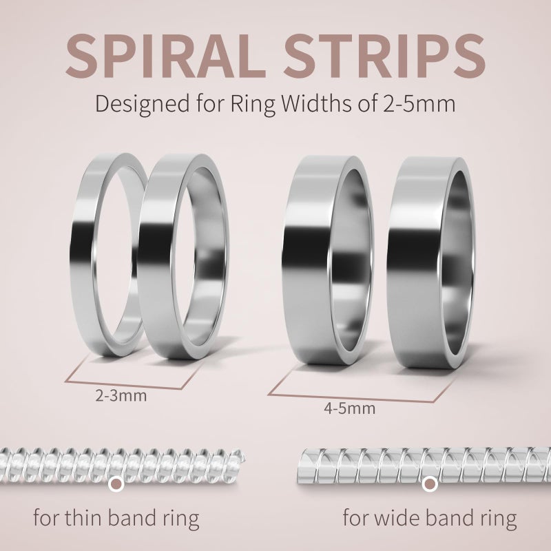 Ottemax Ring Sizers for Loose Rings - 12 Pack, 4 Sizes Ring Resizer, Invisible Guards Design for Women & Men, Spacers and Tighteners, Fits Bands Up to 6mm, Reduces Size by 0.5-1.5, by Ottemax - Image 3