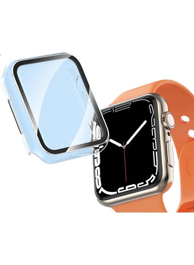 CHENSONG Compatible With Apple Watch Protective Case, Apple Watch S9/S8/S7 Protective Cover, Ultra 2 Case And Screen Protector Combo, Full Coverage Tempered Glass Film, 45Mm - Black - Image 1