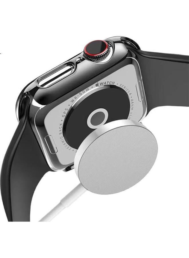 CHENSONG Compatible With Apple Watch Protective Case, Apple Watch S9/S8/S7 Protective Cover, Ultra 2 Case And Screen Protector Combo, Full Coverage Tempered Glass Film, 45Mm - Black - Image 2