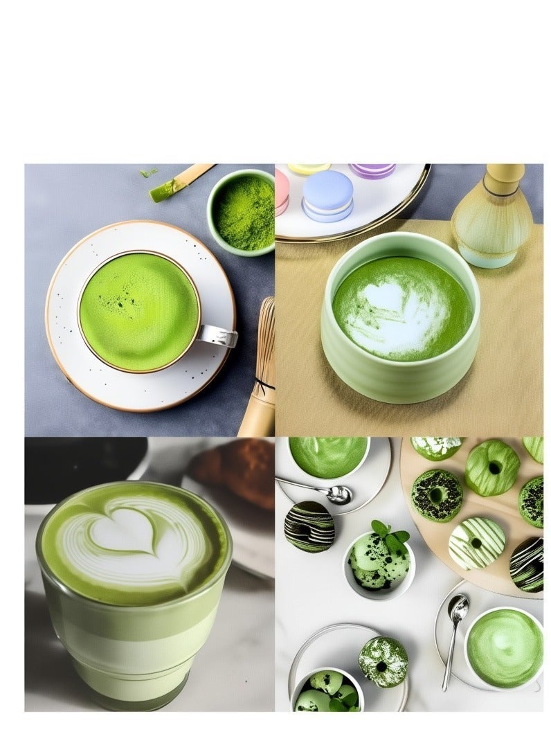 Ruinengda Traditional Handmade Matcha Whisk Set 4 Piece Bamboo Matcha Tools Ceremony Accessories with Spoon for Tea Brewing Daily Use - Image 3