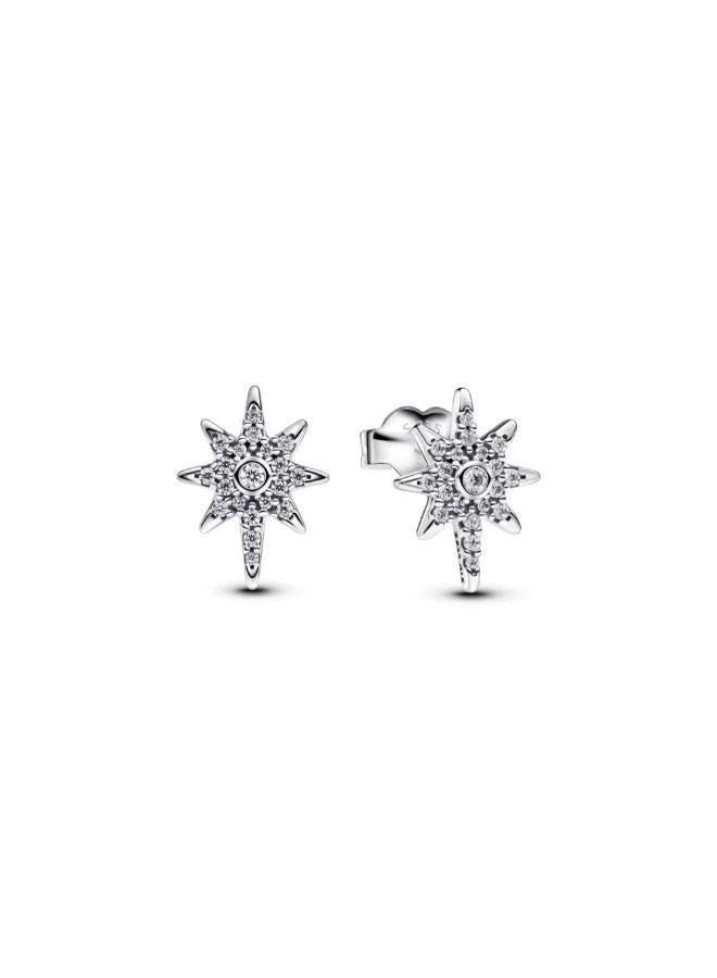Sparkling North Star Stud Earrings