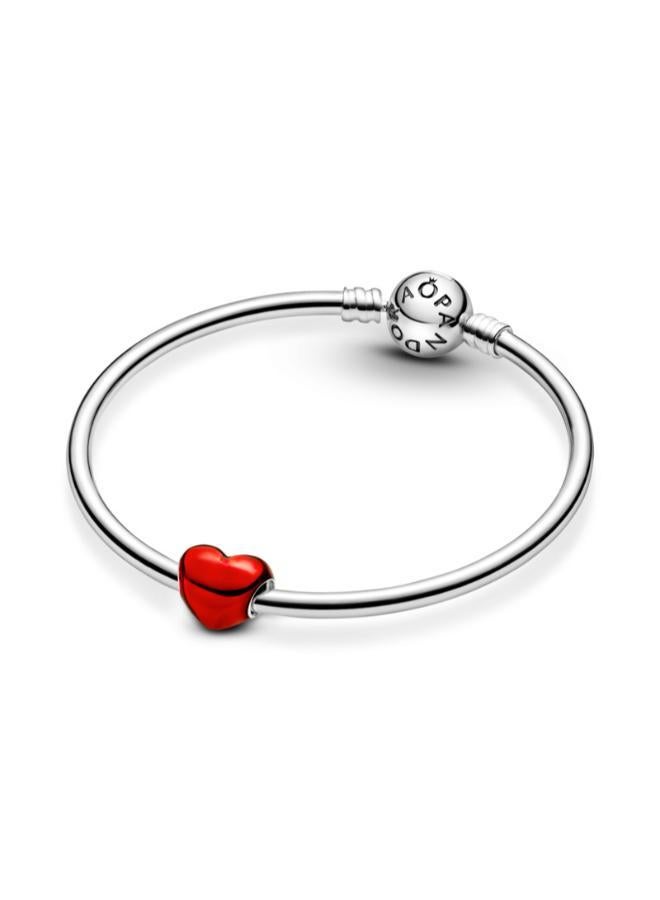 PANDORA Metallic Red Heart Charm - Image 5