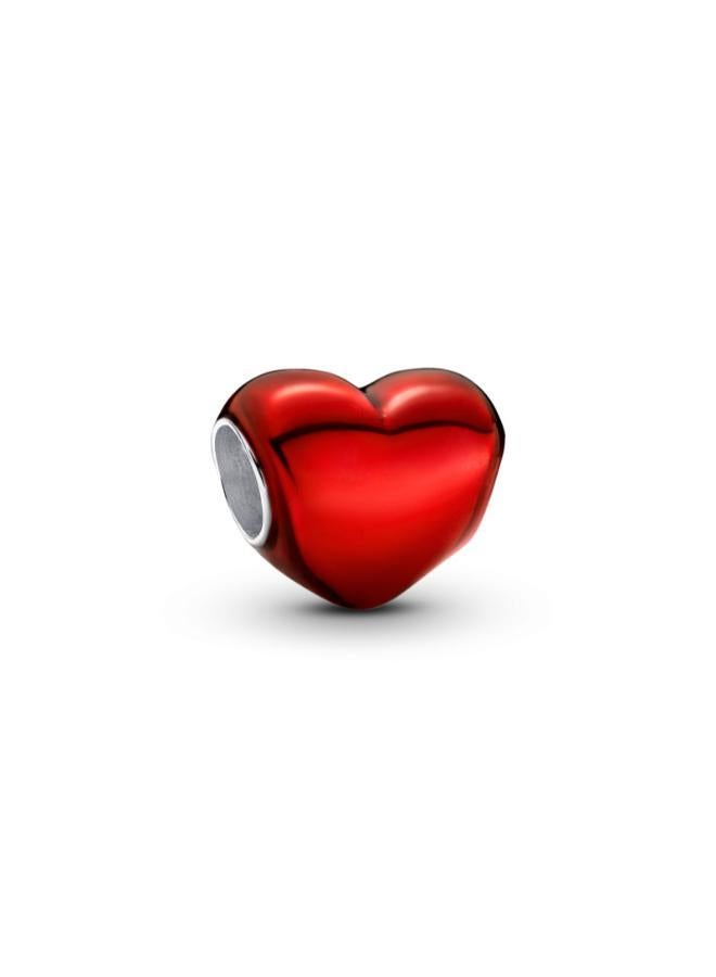 PANDORA Metallic Red Heart Charm - Image 1