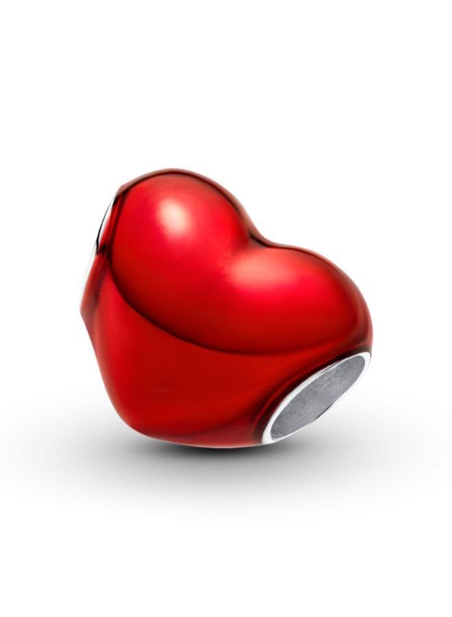 PANDORA Metallic Red Heart Charm - Image 4