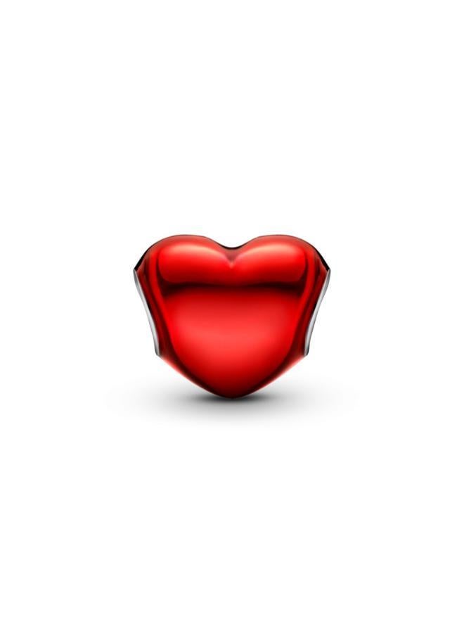 PANDORA Metallic Red Heart Charm - Image 2