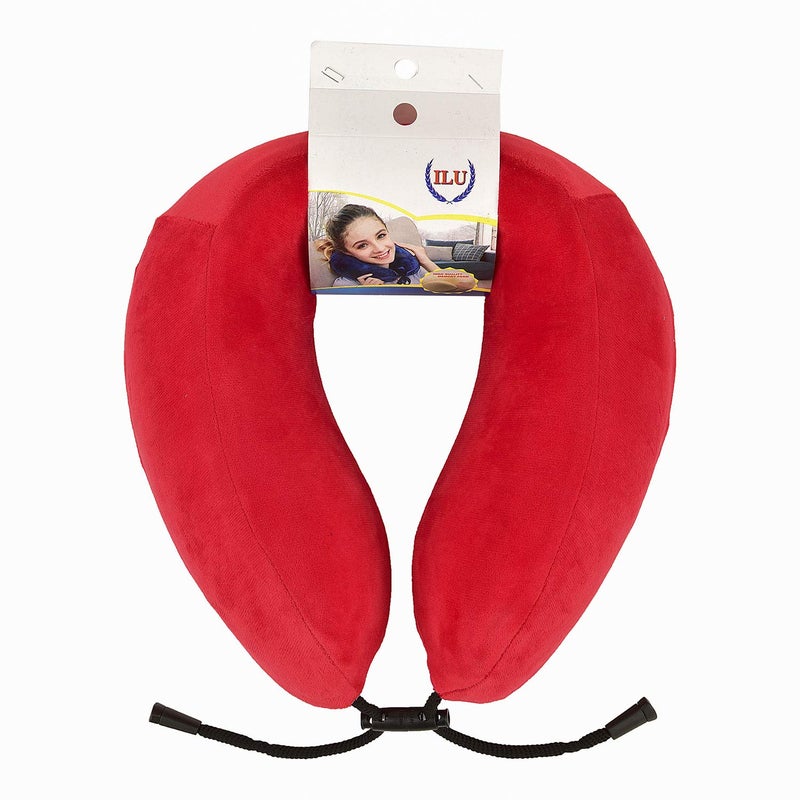 ILU Neck Pillows Travel Pillow Head Rest Pillows for Flight Cars Home Office Red - Image 5