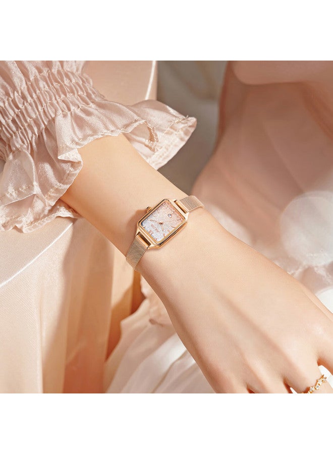 Julius Women's Watch, Fashion Gift Box, Gradient Starry Sky Calendar, Stylish Student Exam Watch, Gradient Pink Mgbb-1503a - Image 1