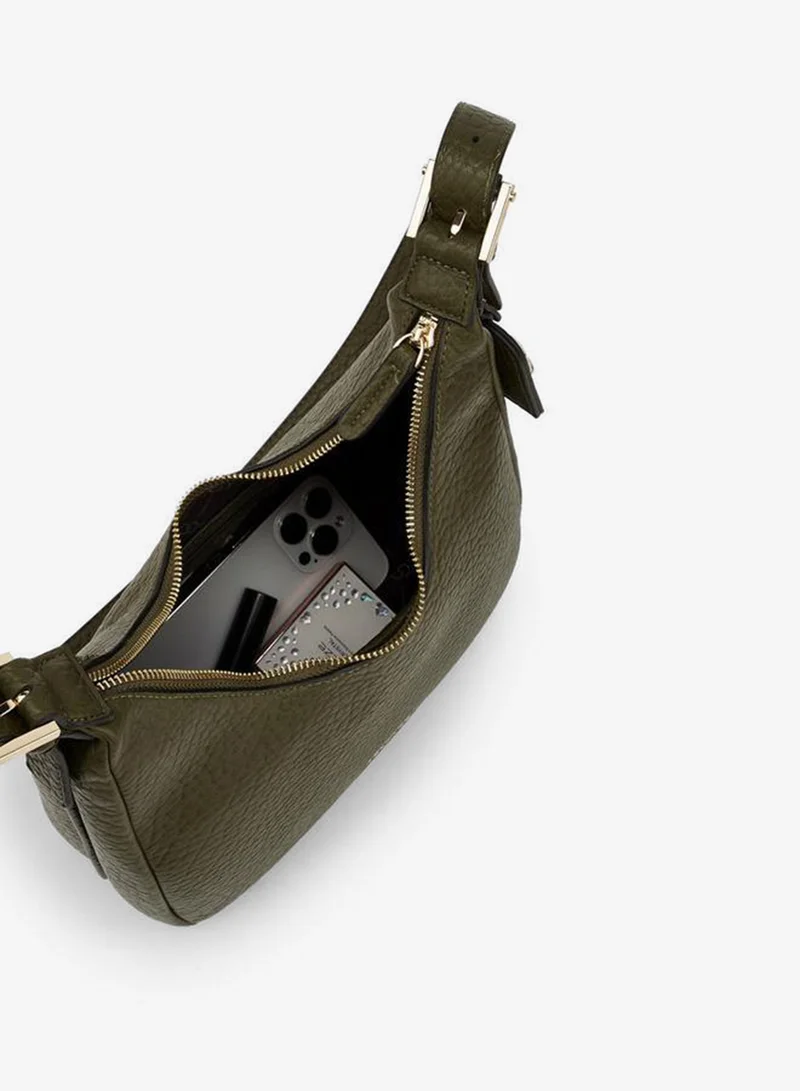 Celeste KHAKI Textured Shoulder Bag With Adjustable Strap for Women | Best Price UAE