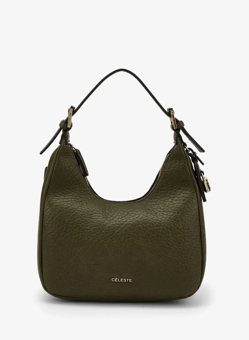 Textured Shoulder Bag With Adjustable Strap