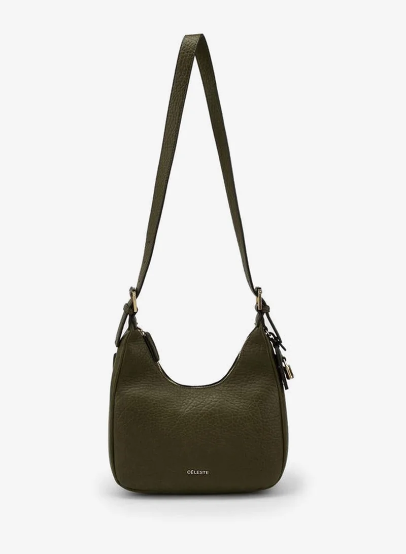 Celeste KHAKI Textured Shoulder Bag With Adjustable Strap for Women | Best Price UAE