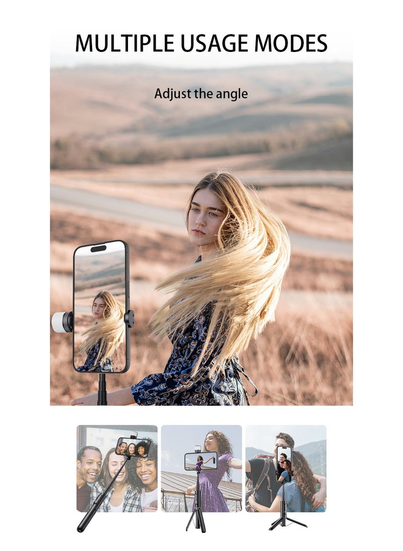 Bluetooth Selfie Stick RGB Magnetic Light Integrated Aluminum Tripod Mobile Phone Selfie Stick - Image 5