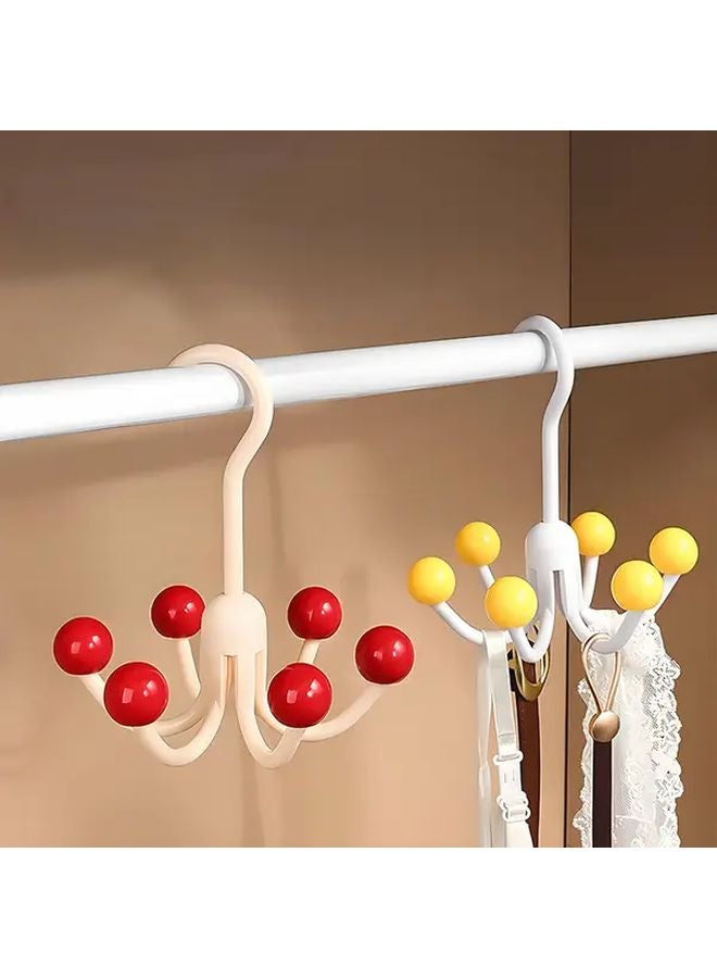 Black Rose Red Rotatable Six Claw Hook For Underwear Hats Storage Rack - Image 2