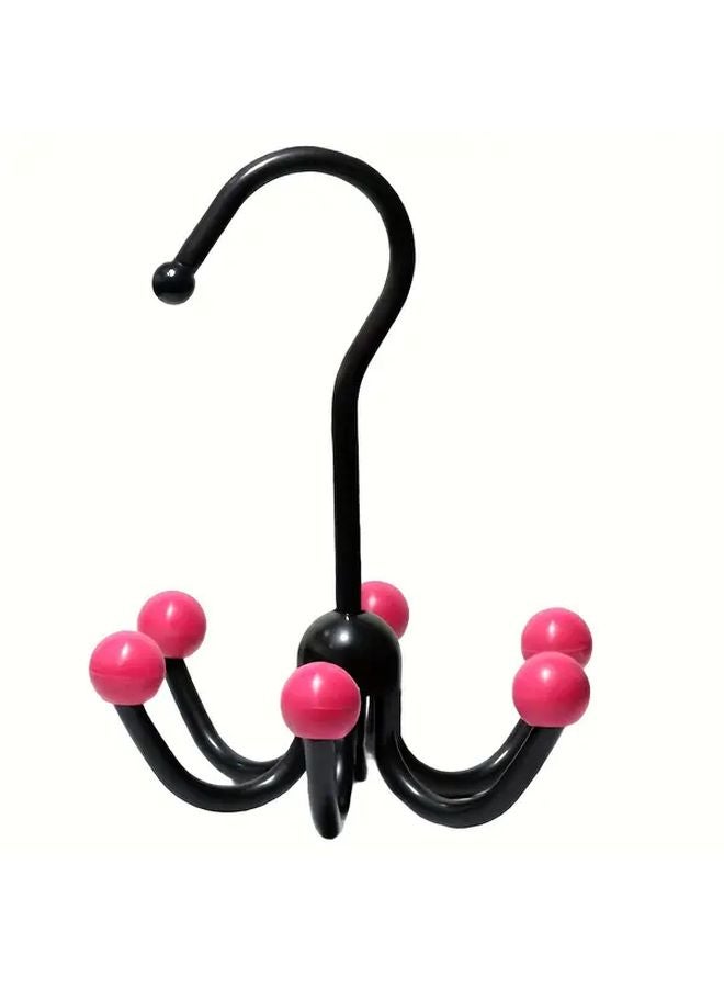 Black Rose Red Rotatable Six Claw Hook For Underwear Hats Storage Rack - Image 1