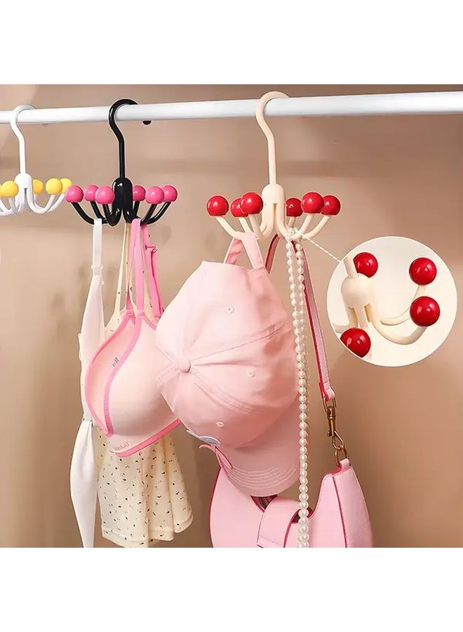 Black Rose Red Rotatable Six Claw Hook For Underwear Hats Storage Rack - Image 3