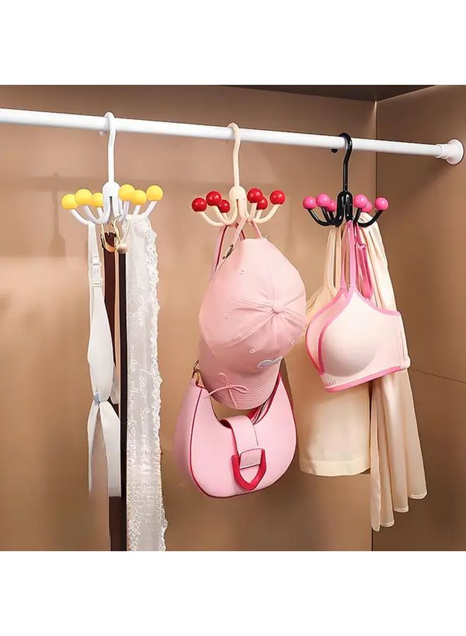 Black Rose Red Rotatable Six Claw Hook For Underwear Hats Storage Rack - Image 5