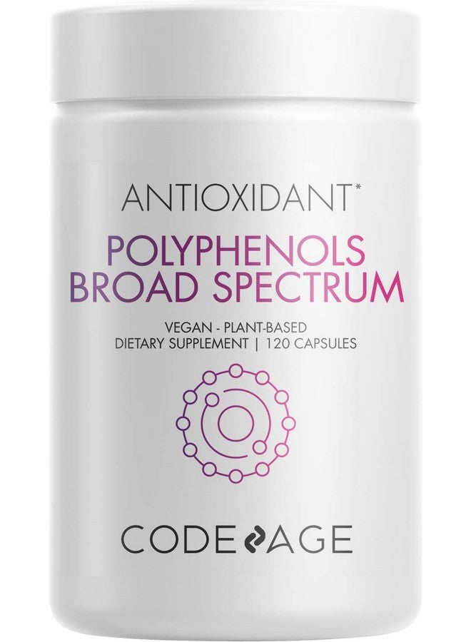 Codeage Polyphenols Supplement Organic Green Tea Pills Quercetin Pomegranate Turmeric Resveratrol & Plant Polyphenols Foods Polyphenol Nutrients Vegan Nongmo 120 Capsules - Image 2