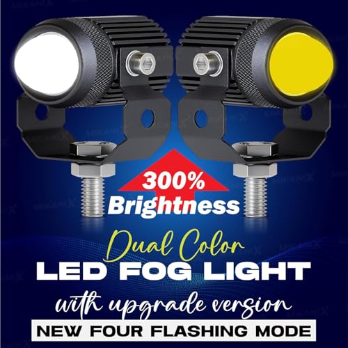 OBEROI'S TRADERS Universal Mini Drive LED Fog Light Projectors/Flasher Lamp For Car Bike Fog Lamp, Dash Light Motorbike, Car, Truck, Van Xenon (Pack of 2) - Image 4
