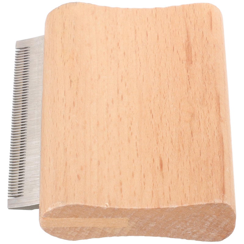 Small Wooden Pet Hair Remover Brush For Dog Shedding And Horse Grooming - Image 2