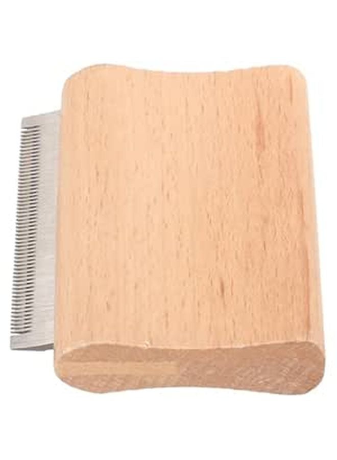 Small Wooden Pet Hair Remover Brush For Dog Shedding And Horse Grooming - Image 1