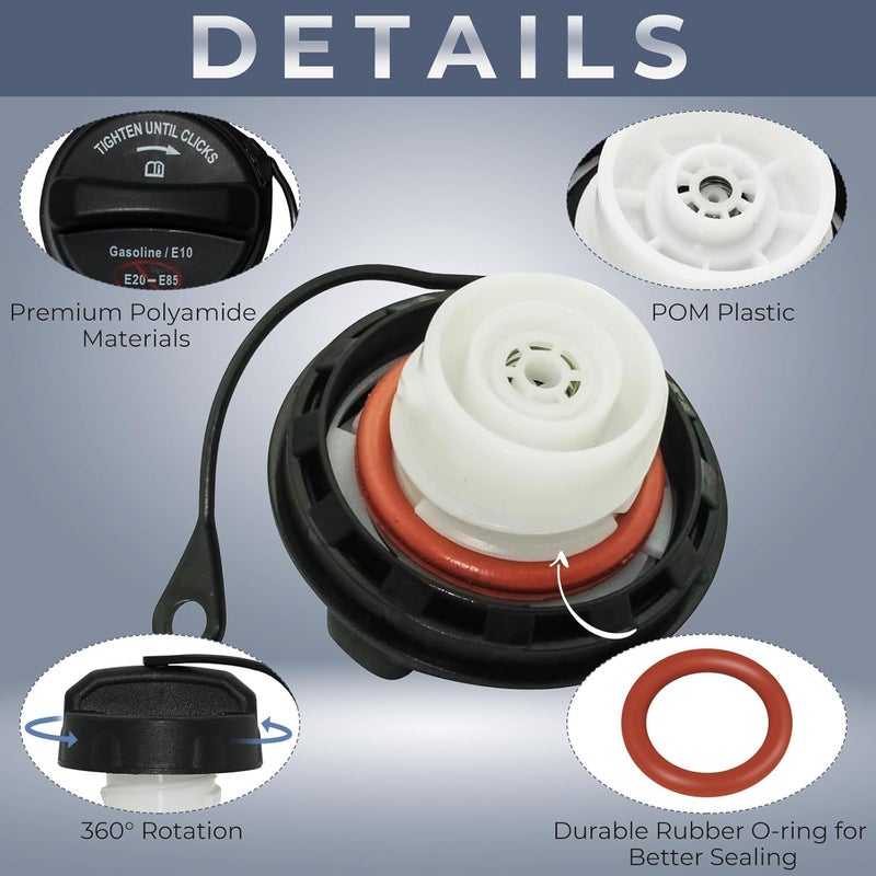 Anleecap Gas Cap Fuel Cap for Ford Lincoln Mercury - Image 3