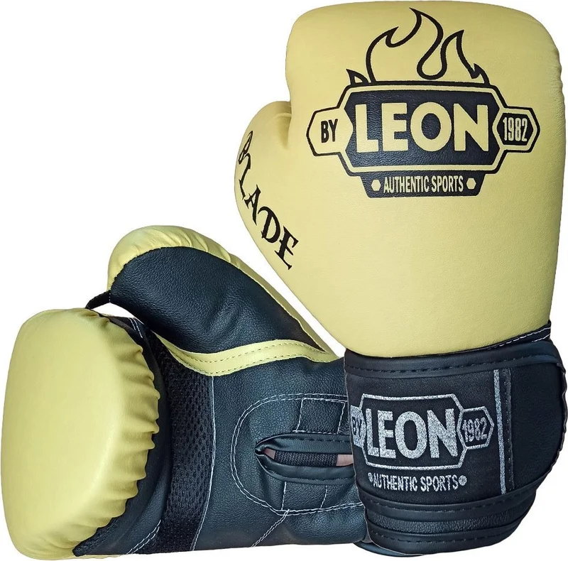 باي ليون 1982 Leon Blade Training Boxing, Kickboxing and Muay Thai Gloves Yellow