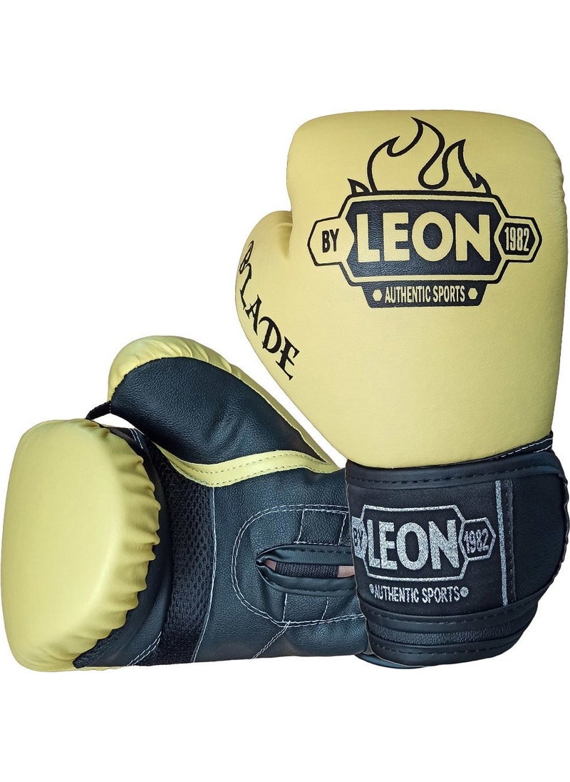 By Leon 1982 Leon Blade Training Boxing, Kickboxing and Muay Thai Gloves Yellow  - Image 4