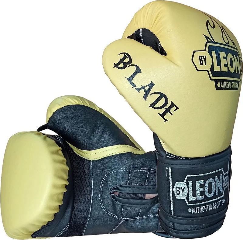 باي ليون 1982 Leon Blade Training Boxing, Kickboxing and Muay Thai Gloves Yellow