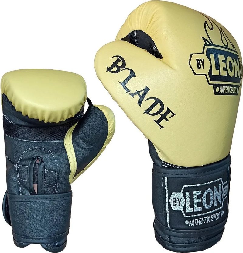 باي ليون 1982 Leon Blade Training Boxing, Kickboxing and Muay Thai Gloves Yellow