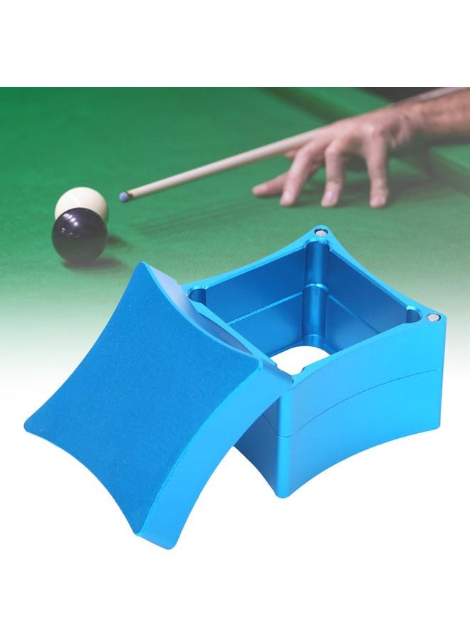 Universal Metal Snooker Pool Billiard Cue Tip Tips Table 3 Section Chalk Box Holder Accessoryblue