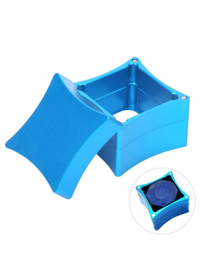Thoraya Universal Metal Snooker Pool Billiard Cue Tip Tips Table 3 Section Chalk Box Holder Accessoryblue  - Image 4