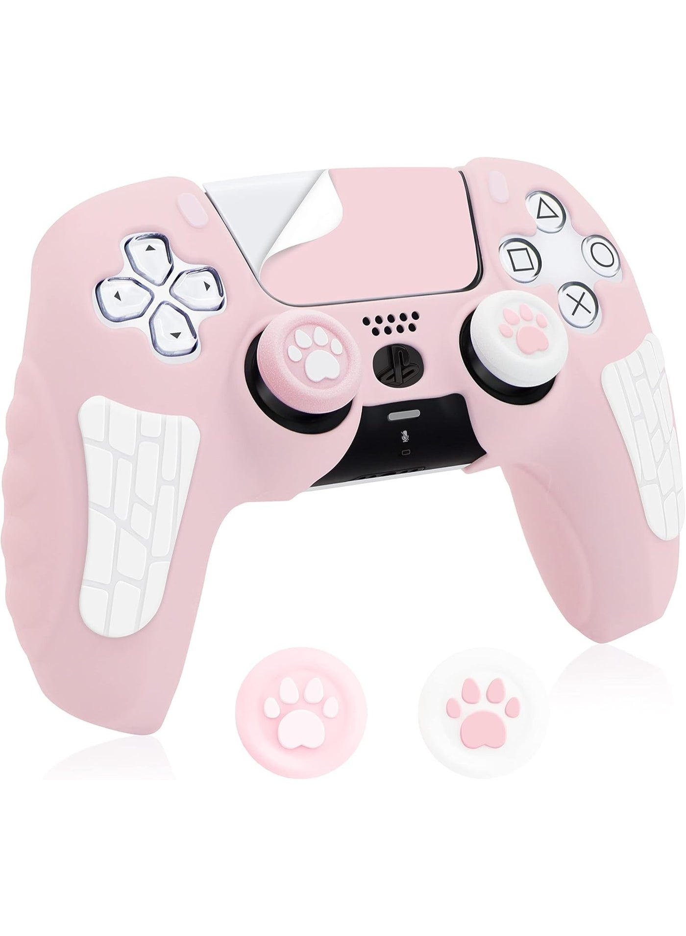JOGAMS Controller Skin Cover for PS5 Anti Slip Silicone Grip Protector Case Compatible with PS5 Slim or Pro Wireless or Wired Includes 2 Thumb Grips