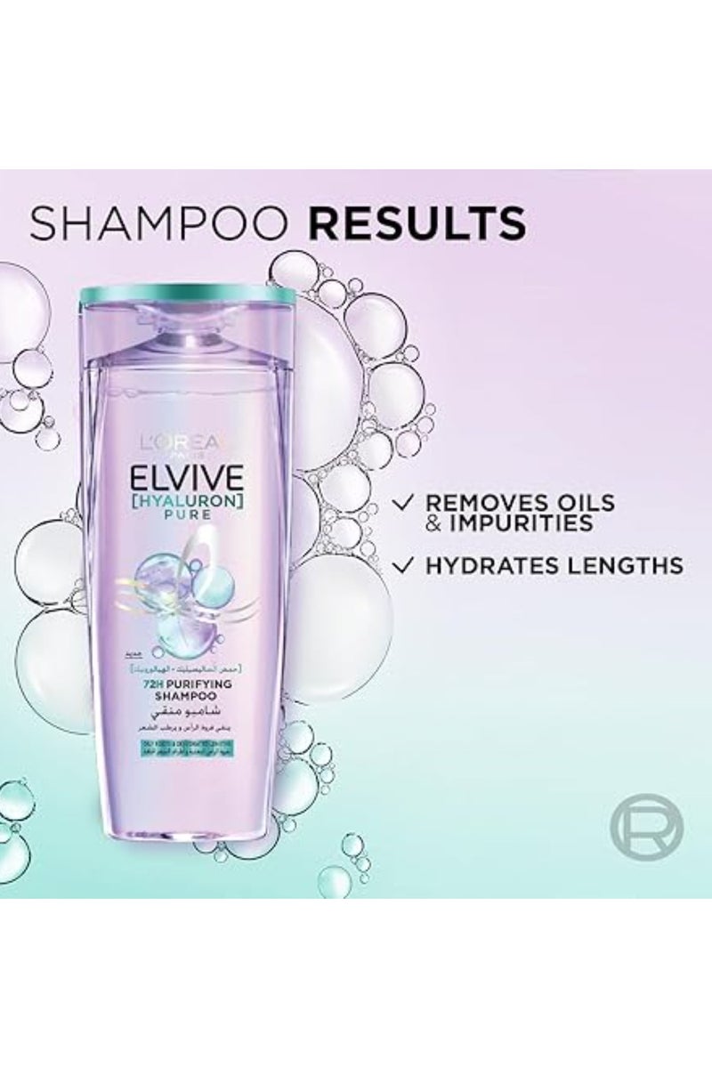 L'OREAL PARIS Loreal Paris Elvive Hyaluron Pure Purifying Shampoo for Oily Hair 600ML - Image 3