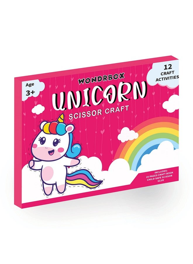 WONDRBOX Returns Gifts for Birthday for Kids Unicorn Scissor Craft Activity Kit for Kids Age 3 4 5 6 Girls | Each Pack Includes: 12 DIY 3D Paper Crafts, Child-Safe Scissor and Glue (Pack of 12) - Image 2