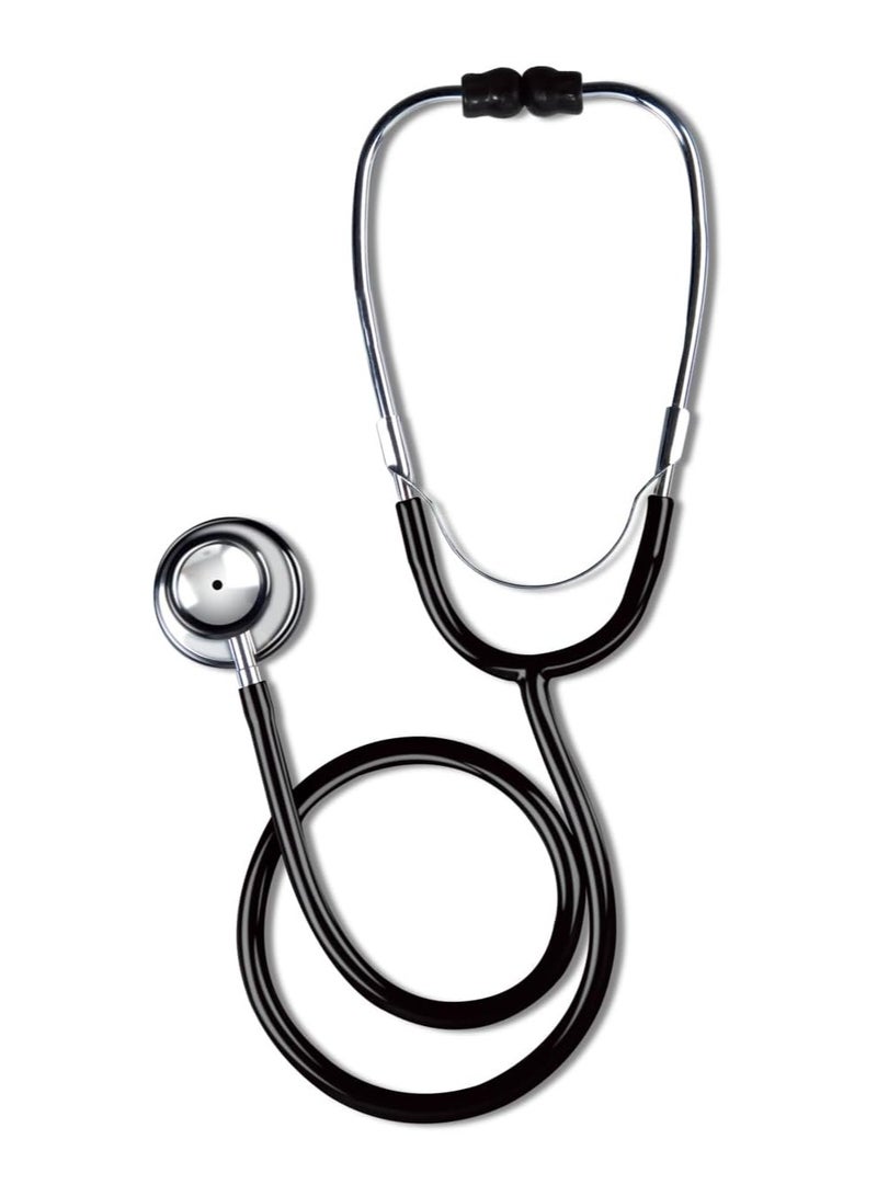 Rossmax EB200 Stethoscope - Heavy-Duty Dual Head Clinical Stethoscope - Durable Diagnostic Acoustic Stethoscope with Flexible Tubing & Soft Eartips (Sleek Modern Black & Silver Profile, 1 Pc) - Manual Bodily Health Preservation Sorting Convenience & Medical Care Asset Management Template - Image 1