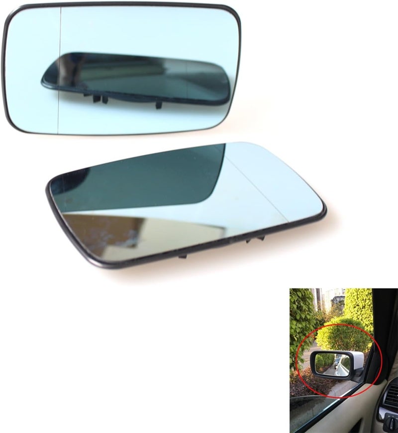 DEMULAX Heated Blue Car Mirror Glass for BMW E46 - Image 2