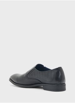 Robert Wood Croc Emboss Formal Slip Ons  - Image 2
