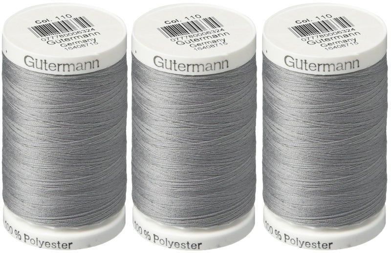 Gutermann Sew-All Thread, 547-Yard, Slate (3 Pack) - Image 4