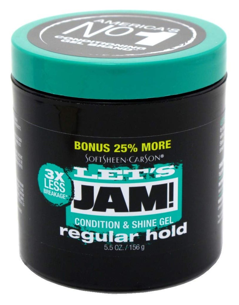 Lets Jam Lets Jam Condition  Shine Gel Regular Hold 55 Ounce Jar 162ml Pack of 2 